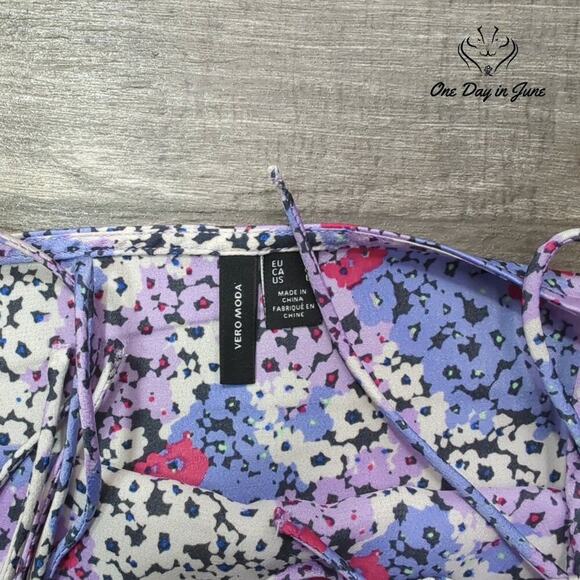 Vero Moda Tie Shoulder Tank Top Size L - Picture 2 of 5